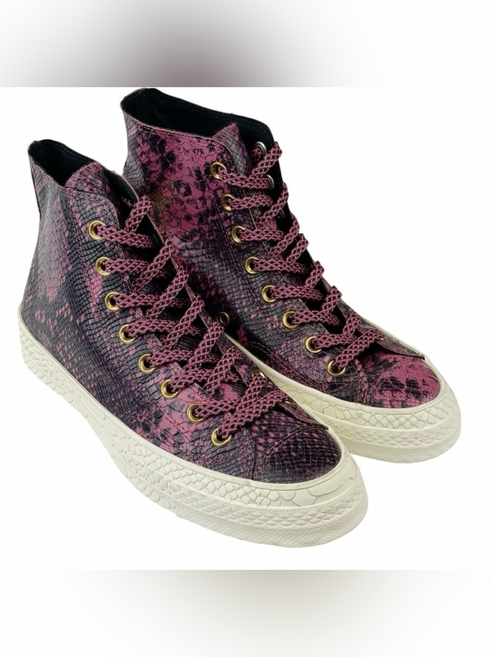 CONVERSE Chuck Taylor 70 All-Star Hi Top Sneakers Purple Snake Womens Size 9 NEW